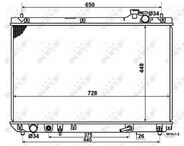 Radiators, Motora dzesēšanas sistēma NRF 58378 1