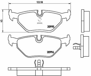 Bremžu uzliku kompl., Disku bremzes BREMBO P 06 011 1