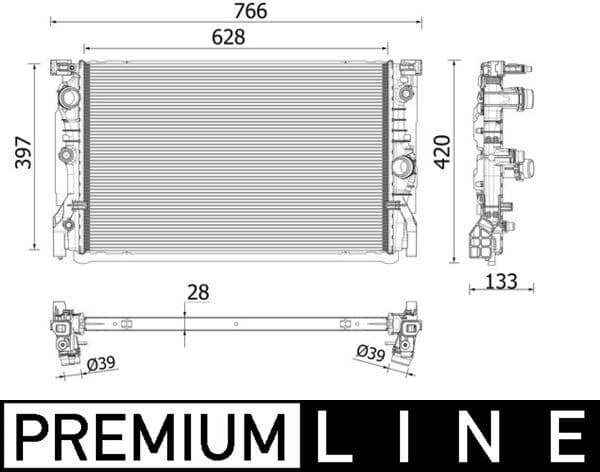 Radiators, Motora dzesēšanas sistēma MAHLE CR 2223 000P 1