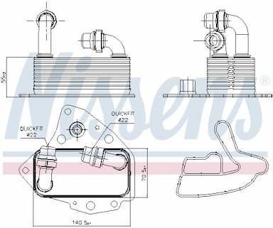 Eļļas radiators, Motoreļļa NISSENS 90803 8