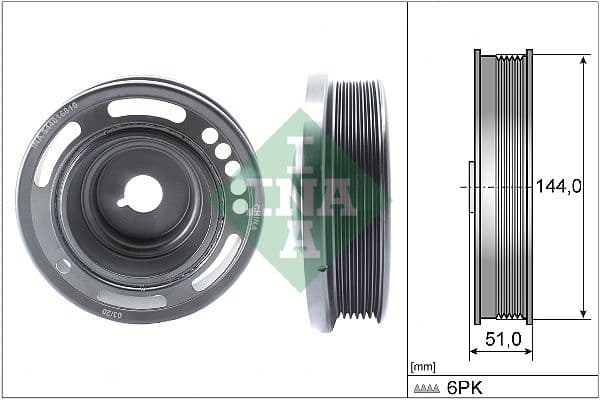 Piedziņas skriemelis, Kloķvārpsta Schaeffler INA 544 0168 10 1