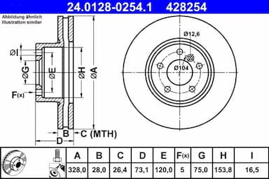 Bremžu diski ATE 24.0128-0254.1 1