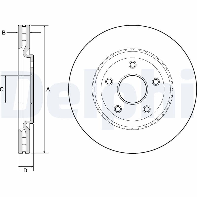 Bremžu diski DELPHI BG4759C 1