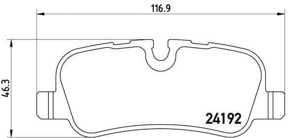 Bremžu uzliku kompl., Disku bremzes BREMBO P 44 013 1