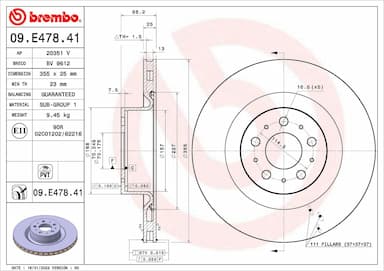 Bremžu diski BREMBO 09.E478.41 1