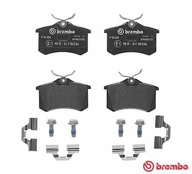 Bremžu uzliku kompl., Disku bremzes BREMBO P 85 020 2