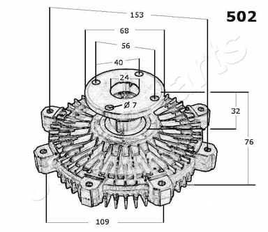 Sajūgs, Radiatora ventilators JAPANPARTS VC-502 3