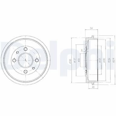 Bremžu trumulis DELPHI BF200 1