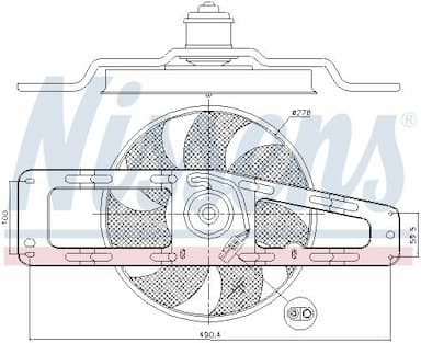 Ventilators, Motora dzesēšanas sistēma NISSENS 85498 6