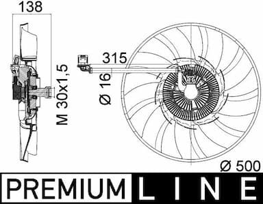 Ventilators, Motora dzesēšanas sistēma MAHLE CFF 471 000P 1