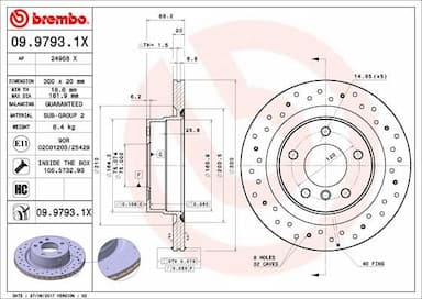 Bremžu diski BREMBO 09.9793.1X 1