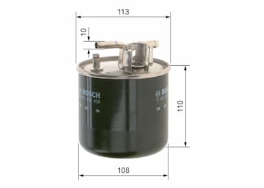 Degvielas filtrs BOSCH 0 450 906 458 5