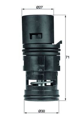 Termostats, Eļļas dzesēšana MAHLE TO 7 80 1