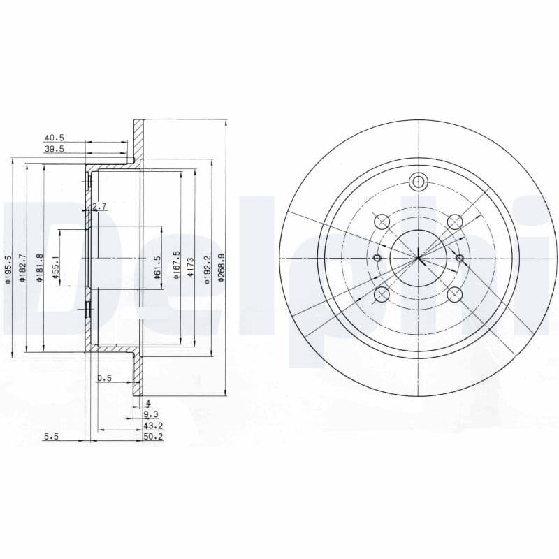 Bremžu diski DELPHI BG3867 1