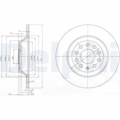 Bremžu diski DELPHI BG3956C 1