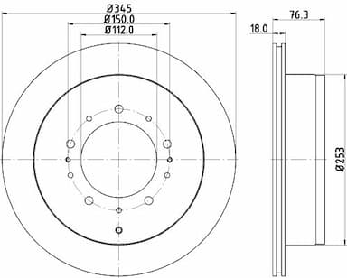 Bremžu diski HELLA 8DD 355 116-331 4