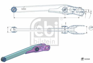 Neatkarīgās balstiekārtas svira, Riteņa piekare FEBI BILSTEIN 182068 1