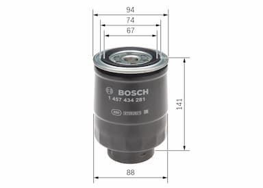 Degvielas filtrs BOSCH 1 457 434 281 5