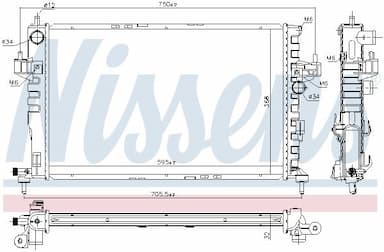 Radiators, Motora dzesēšanas sistēma NISSENS 630802 5