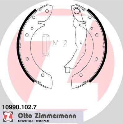 Bremžu loku komplekts ZIMMERMANN 10990.102.7 1