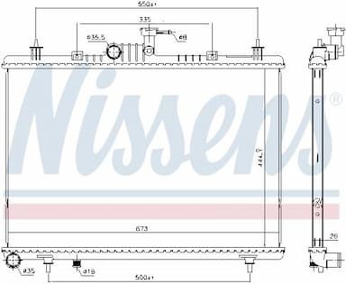 Radiators, Motora dzesēšanas sistēma NISSENS 637643 5