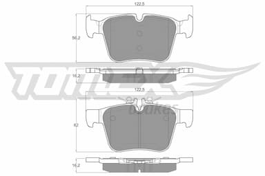 Bremžu uzliku kompl., Disku bremzes TOMEX Brakes TX 17-051 1