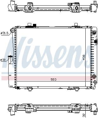 Radiators, Motora dzesēšanas sistēma NISSENS 62582A 5