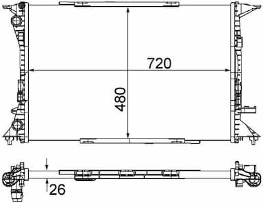 Radiators, Motora dzesēšanas sistēma MAHLE CR 1060 000P 2