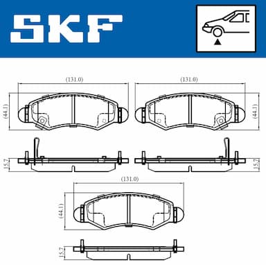 Bremžu uzliku kompl., Disku bremzes SKF VKBP 80500 A 2