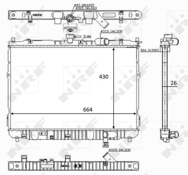 Radiators, Motora dzesēšanas sistēma NRF 59046 1