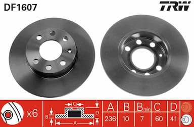 Bremžu diski TRW DF1607 1