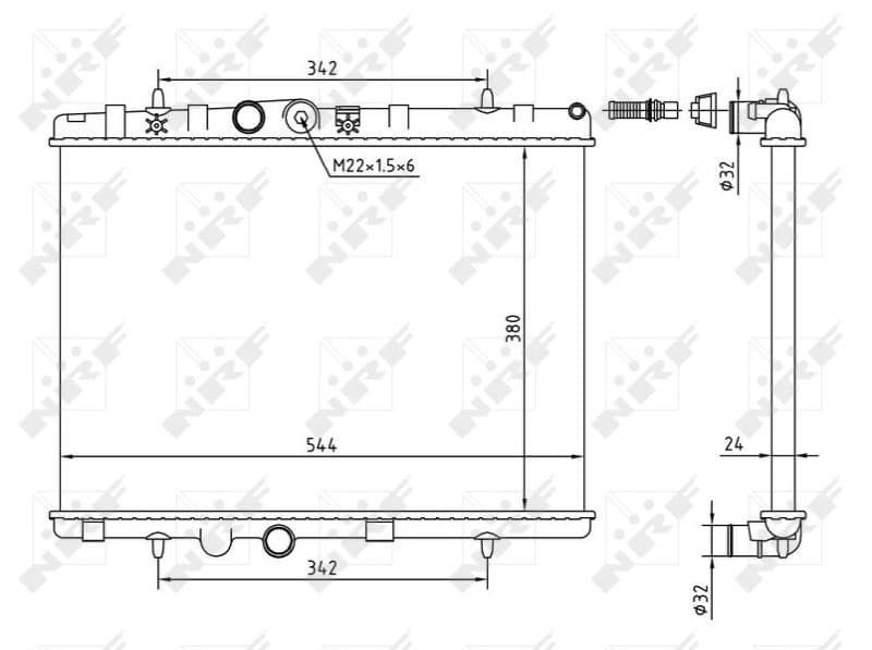 Radiators, Motora dzesēšanas sistēma NRF 58226A 1