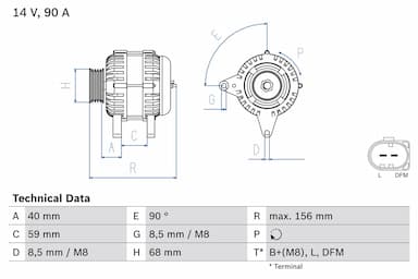 Ģenerators BOSCH 0 986 041 230 1