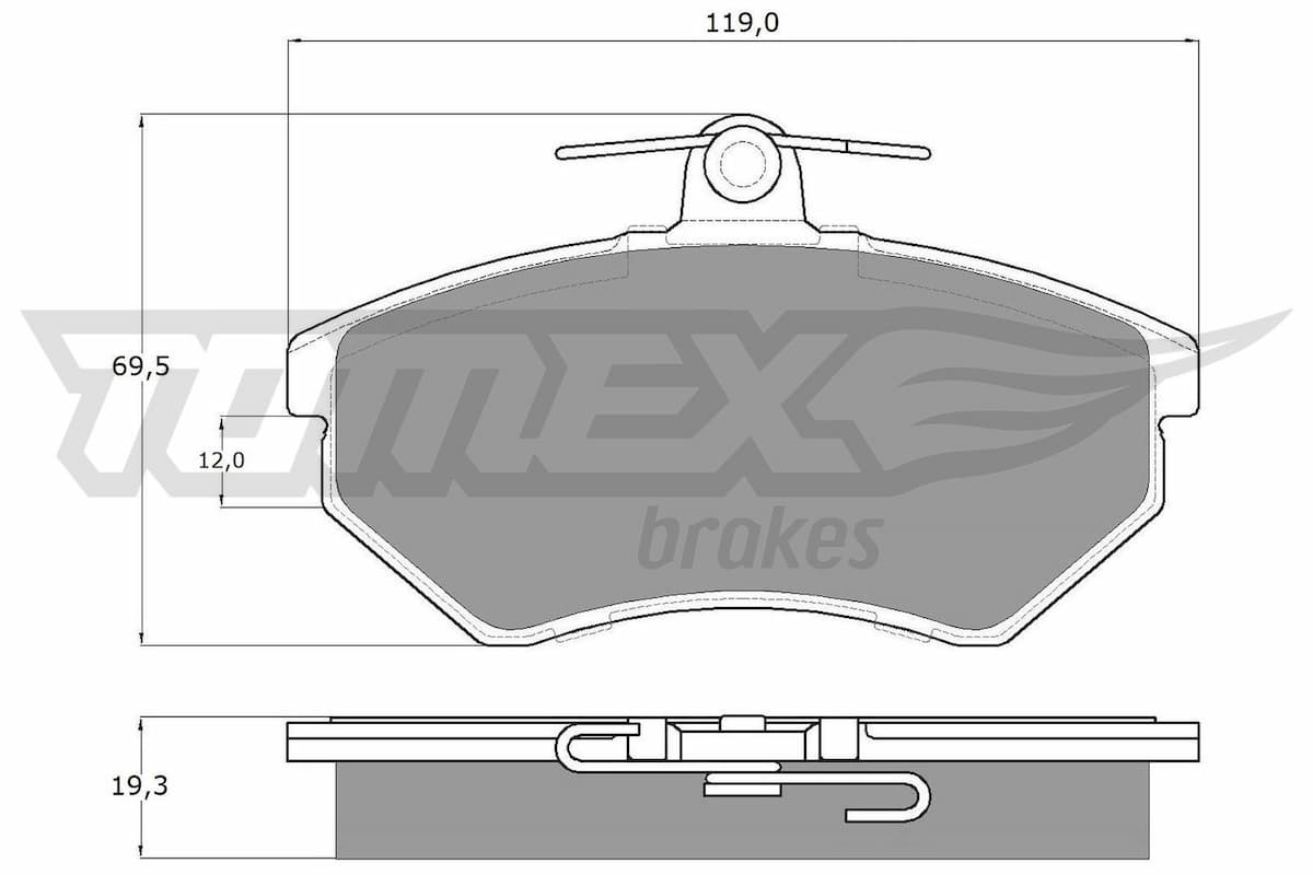 Bremžu uzliku kompl., Disku bremzes TOMEX Brakes TX 10-11 1