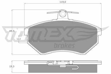 Bremžu uzliku kompl., Disku bremzes TOMEX Brakes TX 10-11 1