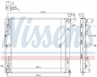 Radiators, Motora dzesēšanas sistēma NISSENS 66763 5