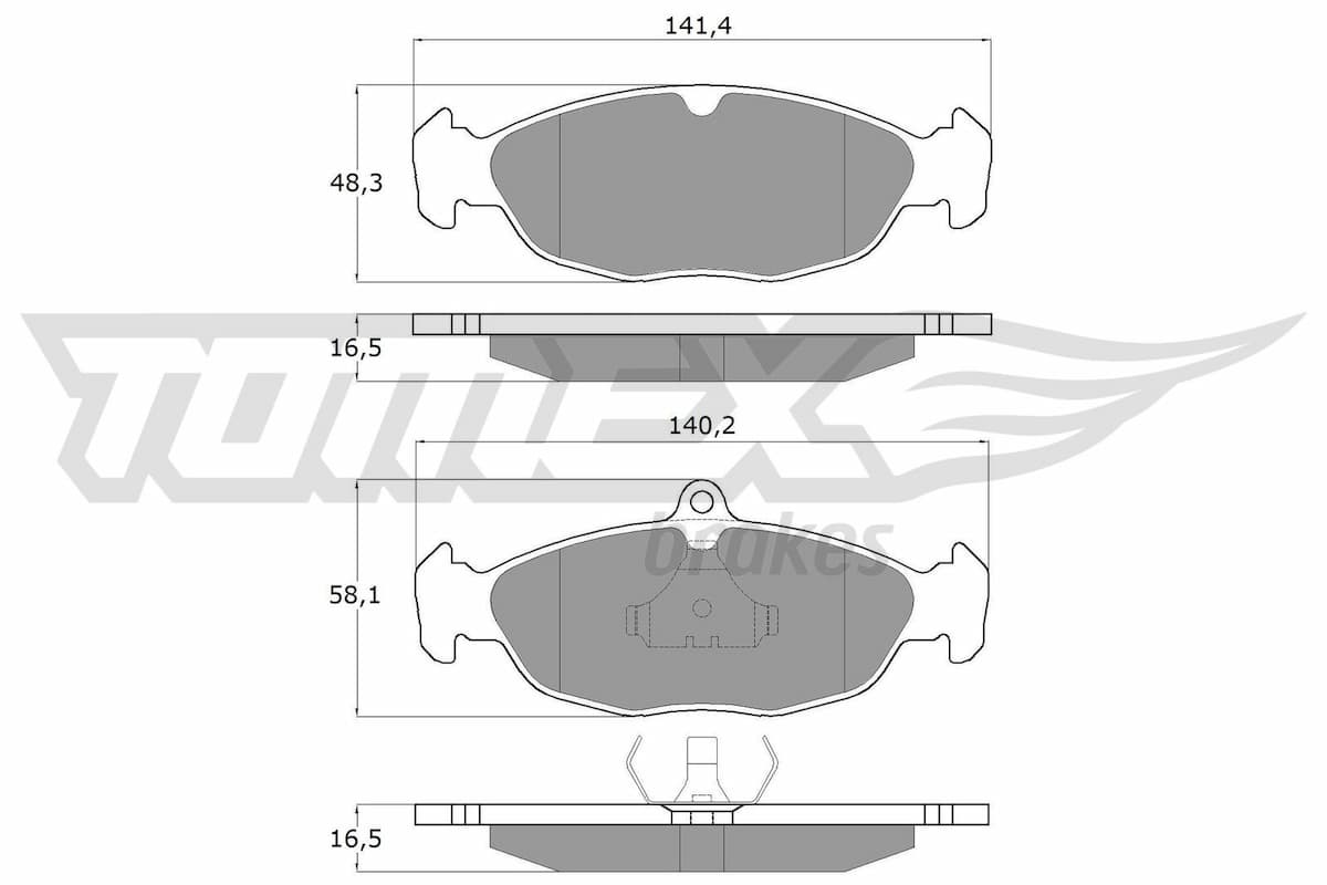 Bremžu uzliku kompl., Disku bremzes TOMEX Brakes TX 10-49 1