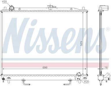 Radiators, Motora dzesēšanas sistēma NISSENS 68181A 6