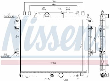 Radiators, Motora dzesēšanas sistēma NISSENS 646807 5