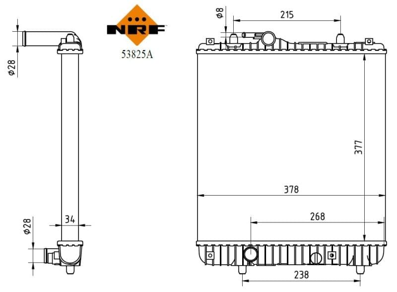 Radiators, Motora dzesēšanas sistēma NRF 53825A 1