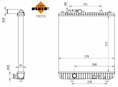 Radiators, Motora dzesēšanas sistēma NRF 53825A 1