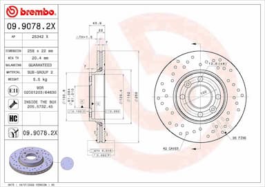 Bremžu diski BREMBO 09.9078.2X 1