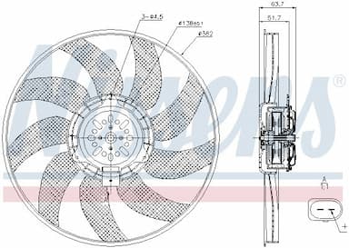 Ventilators, Motora dzesēšanas sistēma NISSENS 85728 6