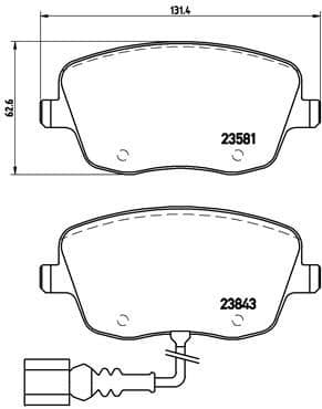 Bremžu uzliku kompl., Disku bremzes BREMBO P 85 077 1