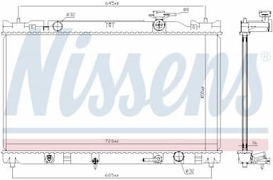 Radiators, Motora dzesēšanas sistēma NISSENS 646351 2