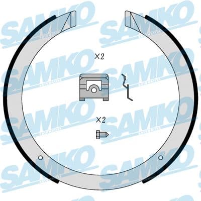 Bremžu loku kompl., Stāvbremze SAMKO 81098 1