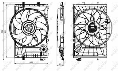 Ventilators, Motora dzesēšanas sistēma NRF 47846 5