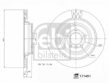 Bremžu diski FEBI BILSTEIN 171491 3