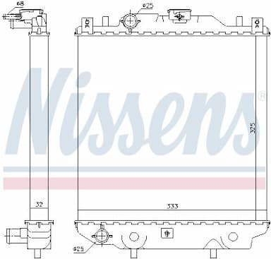 Radiators, Motora dzesēšanas sistēma NISSENS 64174A 5