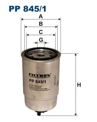 Degvielas filtrs FILTRON PP 845/1 1